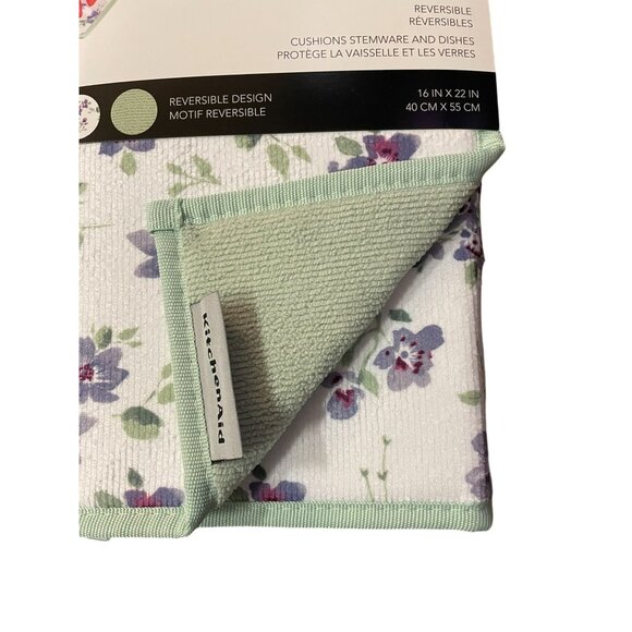 Kitchen Aid Reversible Drying Mat NEW Purple Floral - Picture 3 of 10